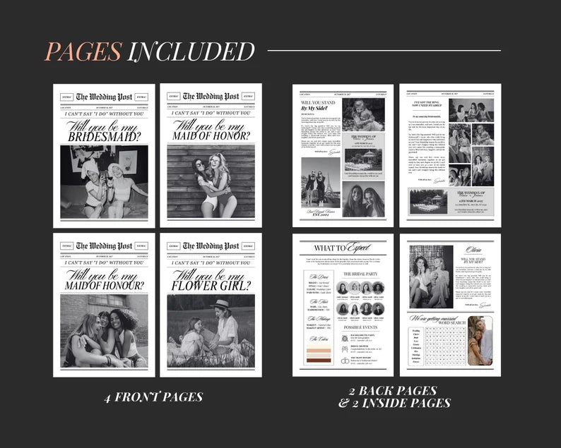 Bridesmaid Proposal Newspaper Flower Bouquet