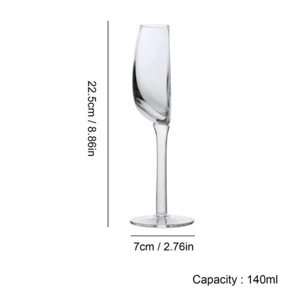 Half Shaped Wine Glass